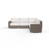 Coronado - Sectional, With Self Welt - Canvas Flax / Dark Brown