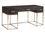 Windsor Park - Brookings Writing Desk - Dark Brown / Gold