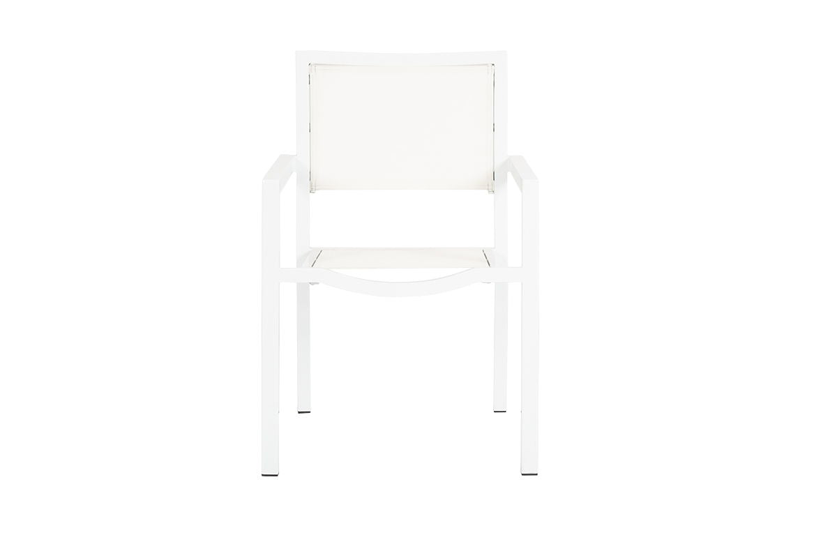 Naples - Stackable Sling Dining Chair - White