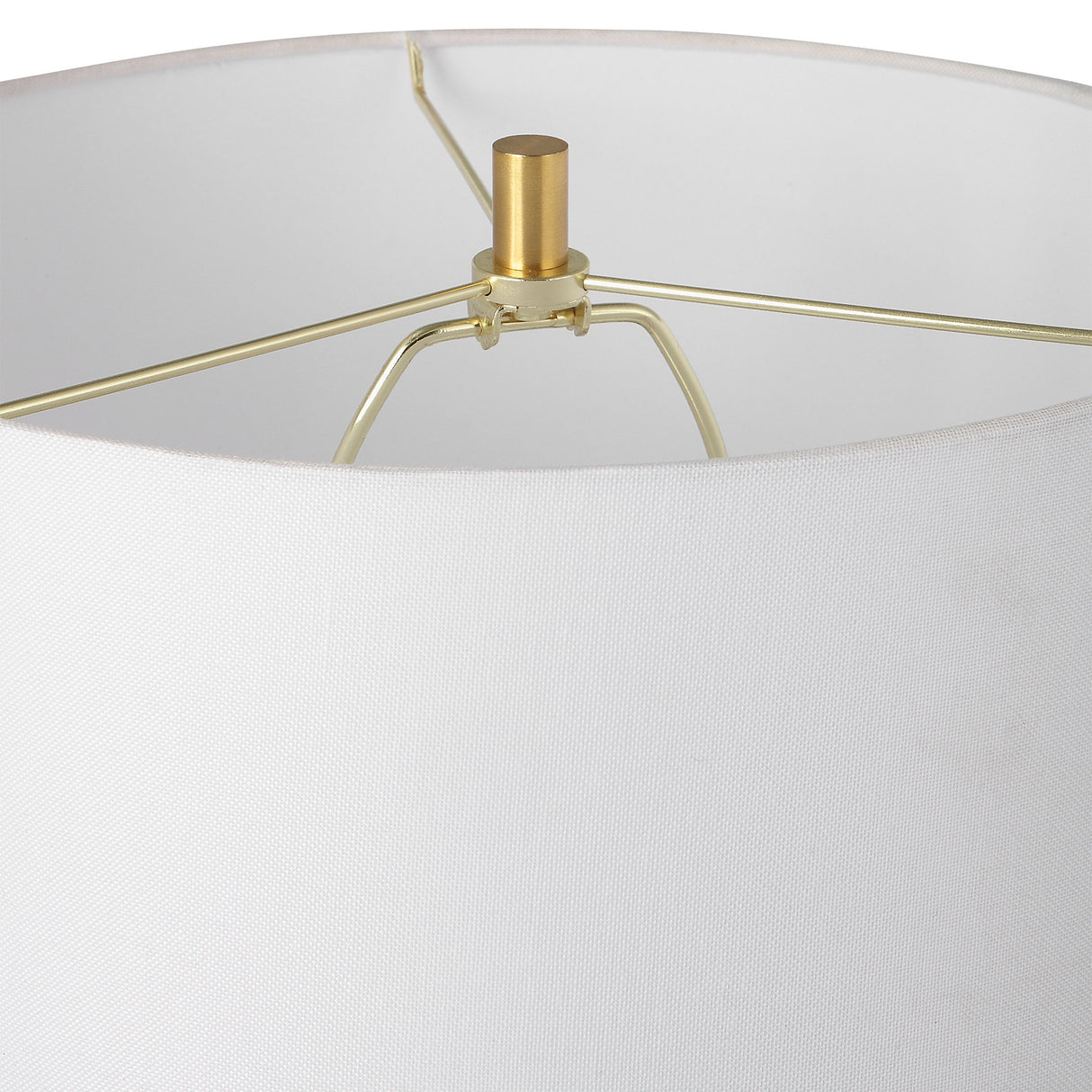 Table Lamp Metal Base - White