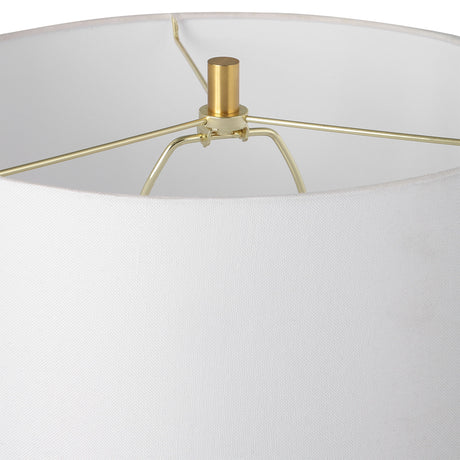 Table Lamp Metal Base - White