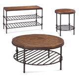 Emery - Round Cocktail Table - Brown