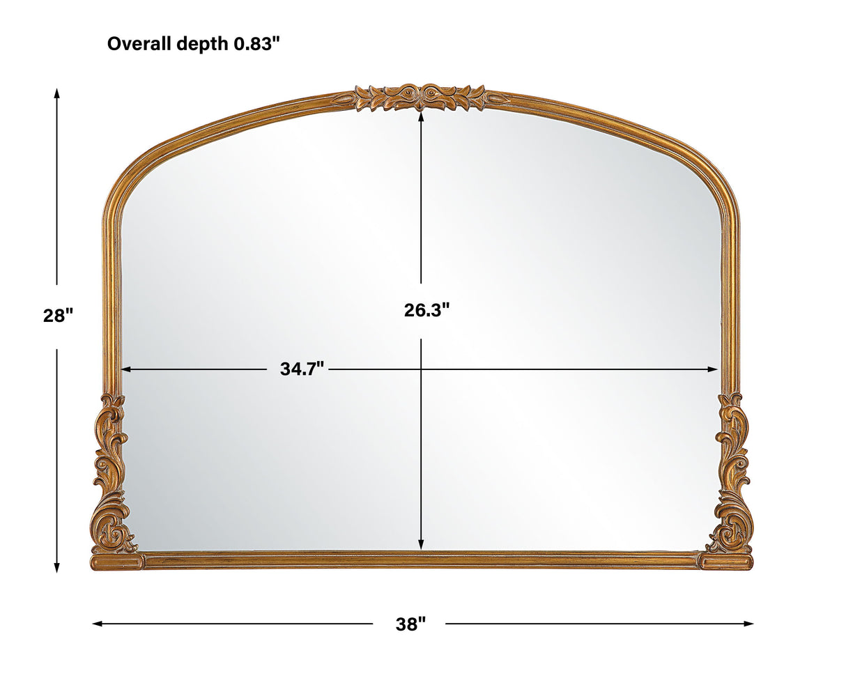 Baroque Style Mirror - Antique Gold