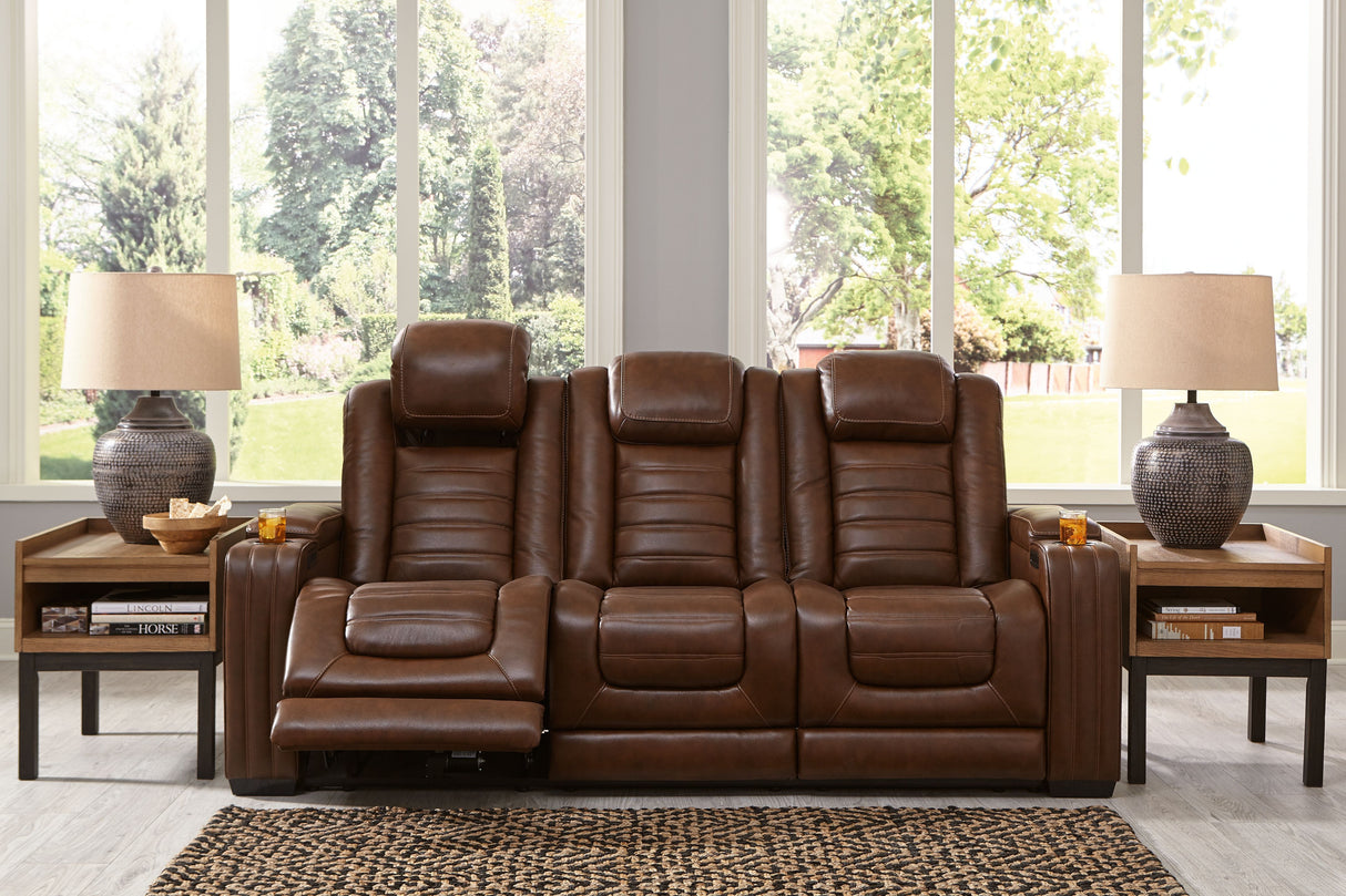 Backtrack - Chocolate - Pwr Rec Sofa With Adj Headrest