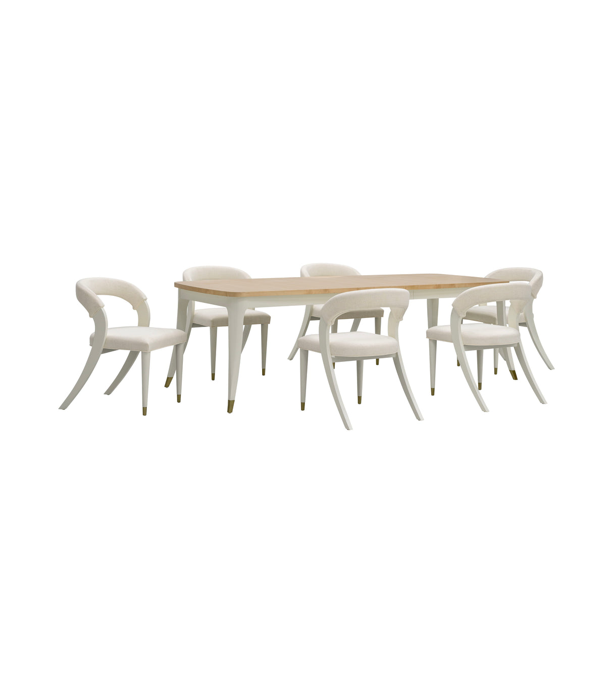 Winslet - Dining Table - Light Brown / White