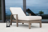 Laguna - Chaise Lounge, No Welt - Canvas Flax / Gray