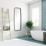 Mirror With Rounded Corners - Matte Black