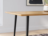 Gretlynn - Black / Natural - Rectangular Dining Room Table