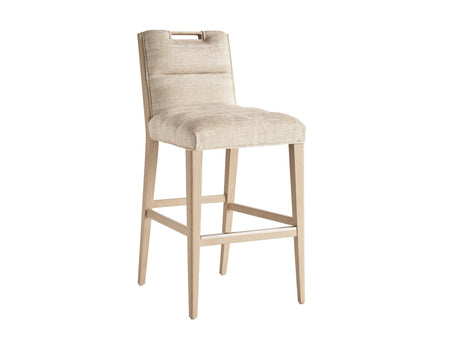 Sunset Key - Greer Channeled Upholstered Bar Stool