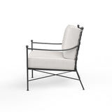 Provence - Club Chair, With Self Welt - Canvas Flax / Black