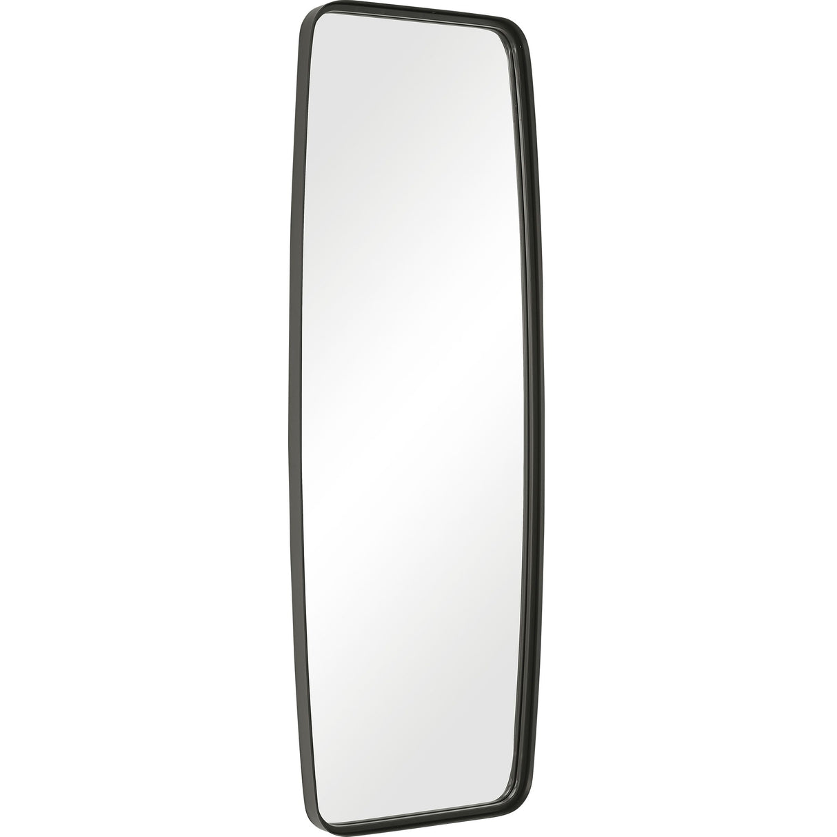 Mirror With Rounded Corners - Matte Black