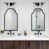 Mirror With Hammered Frame - Black