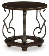 Frallyn - Dark Brown - Round End Table