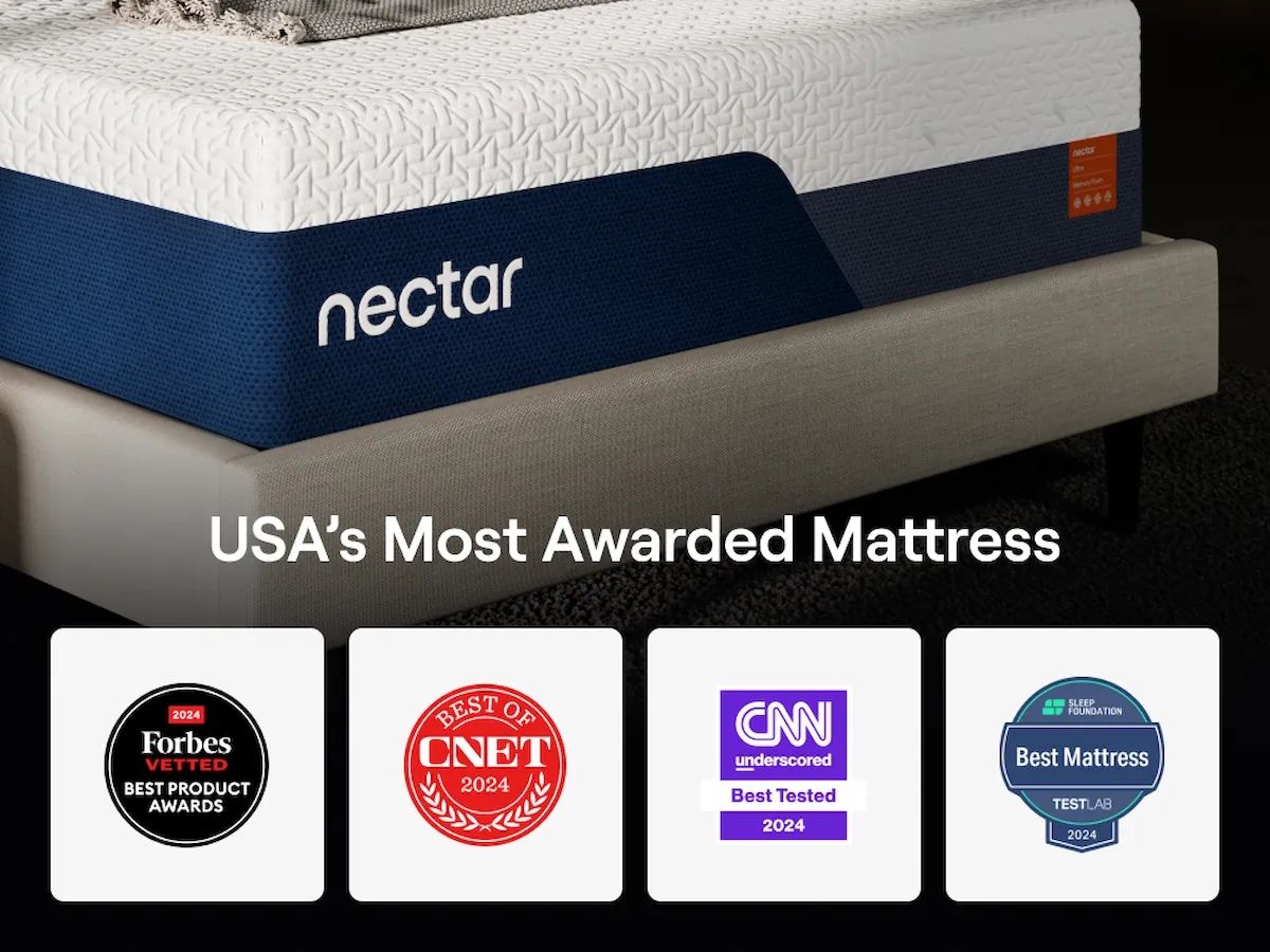 Nectar Ultra Memory Foam 5.1 - White - Twin XL Mattress - Fabric