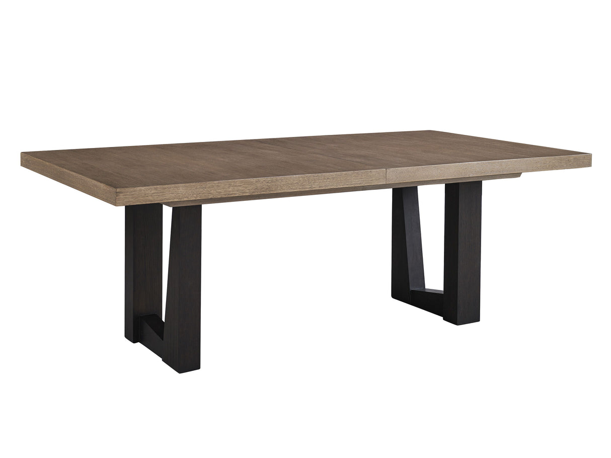 Zanzibar - Wellesley Rectangular Dining Table - Light Brown / Black