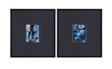 Leo - Framed Print (Set of 2) - Black / Blue