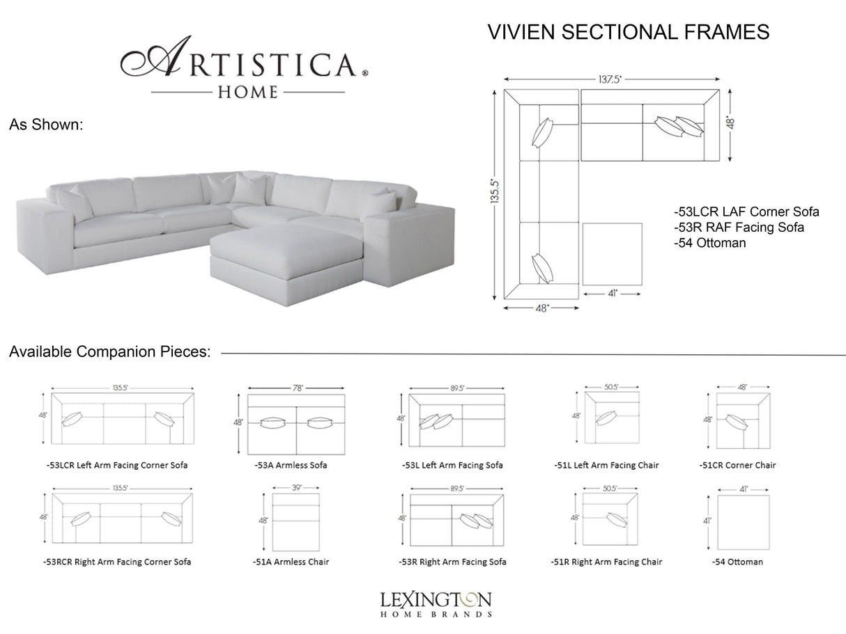 Artistica Upholstery - Vivien Sectional - White