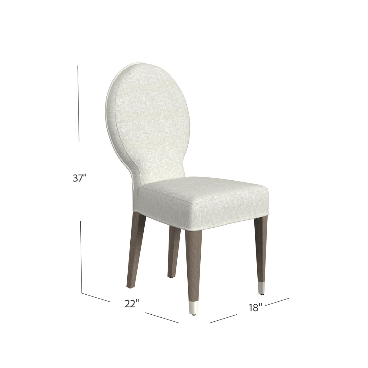 Farrah - Dining Chair - Light Oak Leg/Brushed Nickel Caps