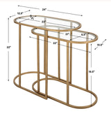 Nesting Tables (Set of 2) - Antique Brushed Brass