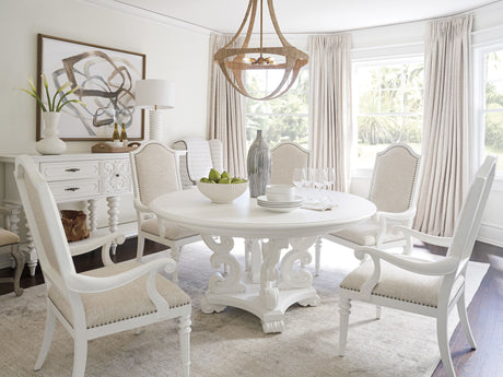 Villa Blanca - Modena Round Dining Table - White