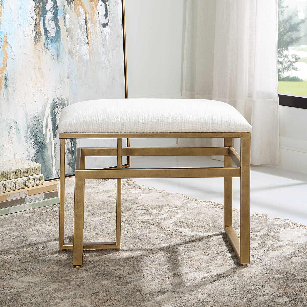 Accent Bench - Off White