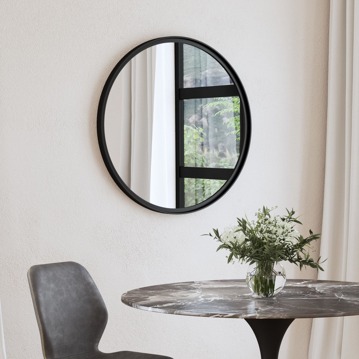 Jackie - Wall Mirror - Black