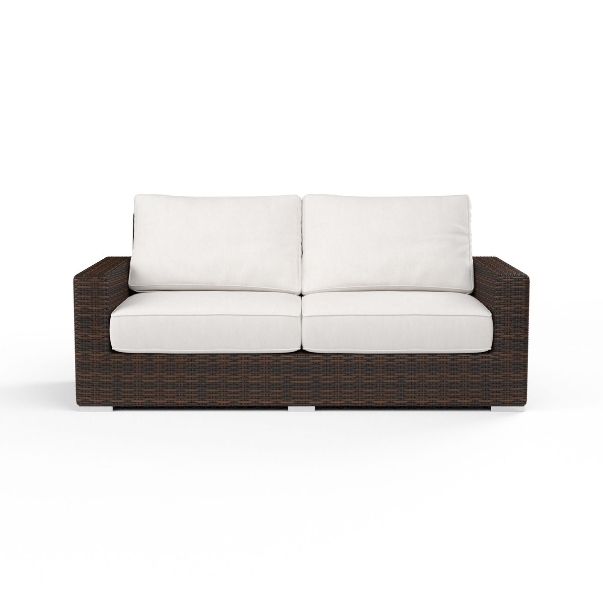 Montecito - Loveseat, With Self Welt - Canvas Flax / Dark Brown