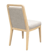 Damone - Dining Chair - Cerused White Oak / Beige