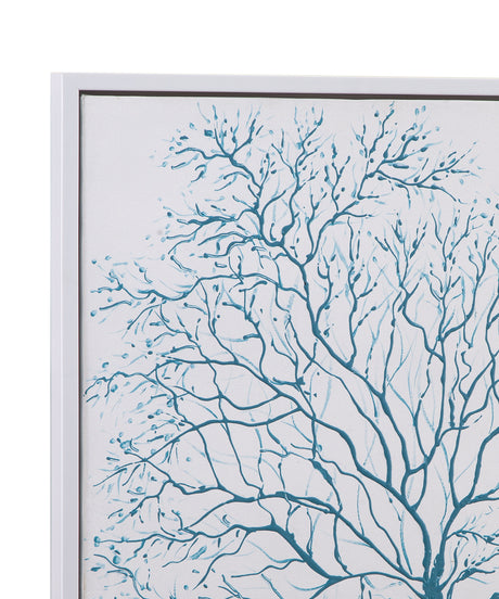 Sea Fans - Canvas Art (Set of 4) - Blue / White