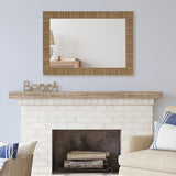 Textured Wrap Mirror - Natural