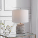 Table Lamp - Gray & White