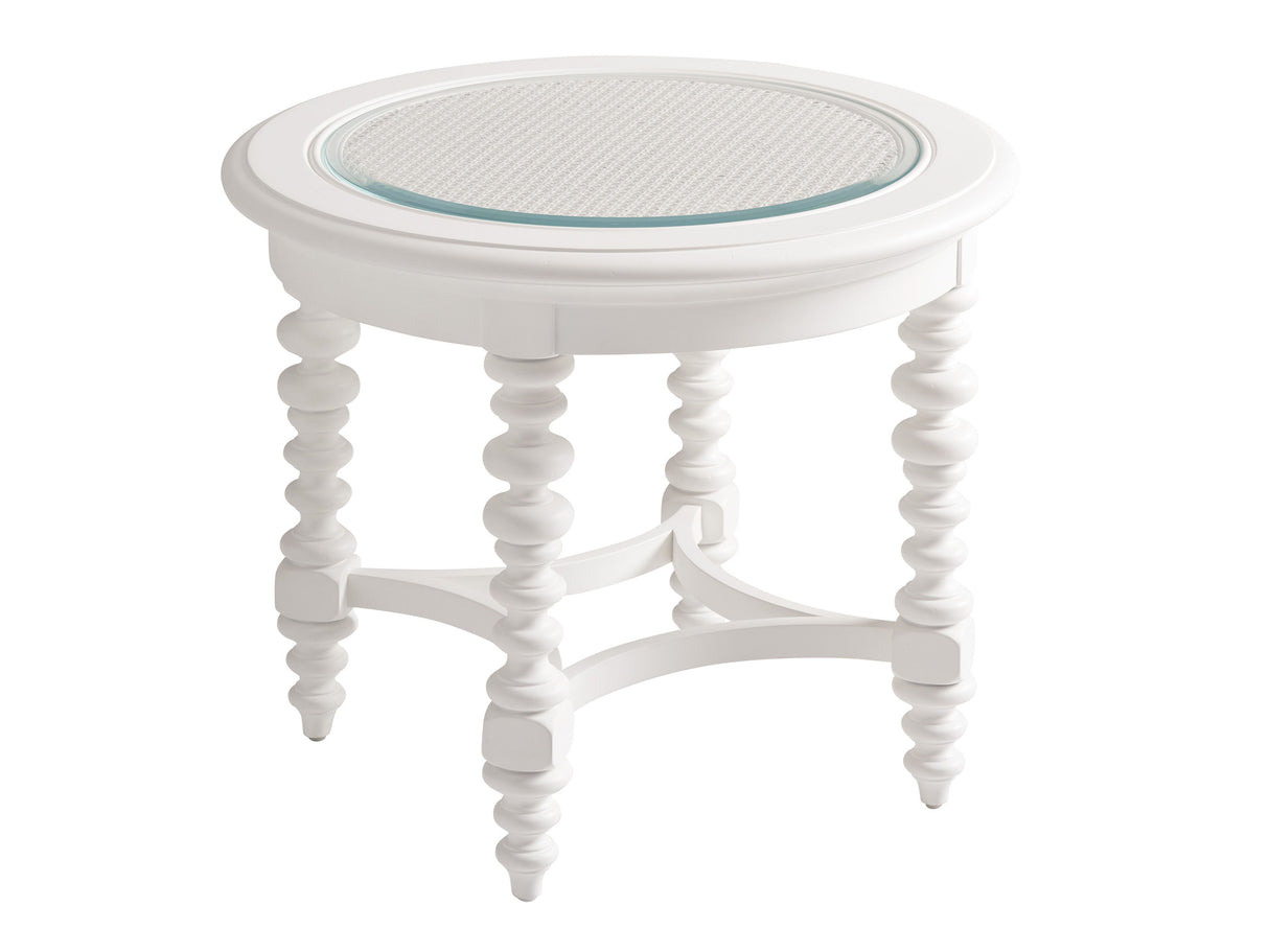 Villa Blanca - Cyprus Round End Table - White