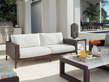 Abaco - Sofa - White / Dark Brown