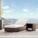 Montecito - Adjustable Chaise, With Self Welt - Canvas Flax / Dark Brown