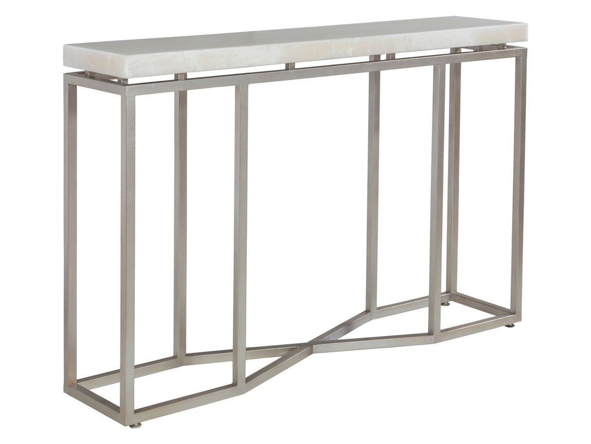 Signature Designs - Vara Console Table - White / Pearl Silver