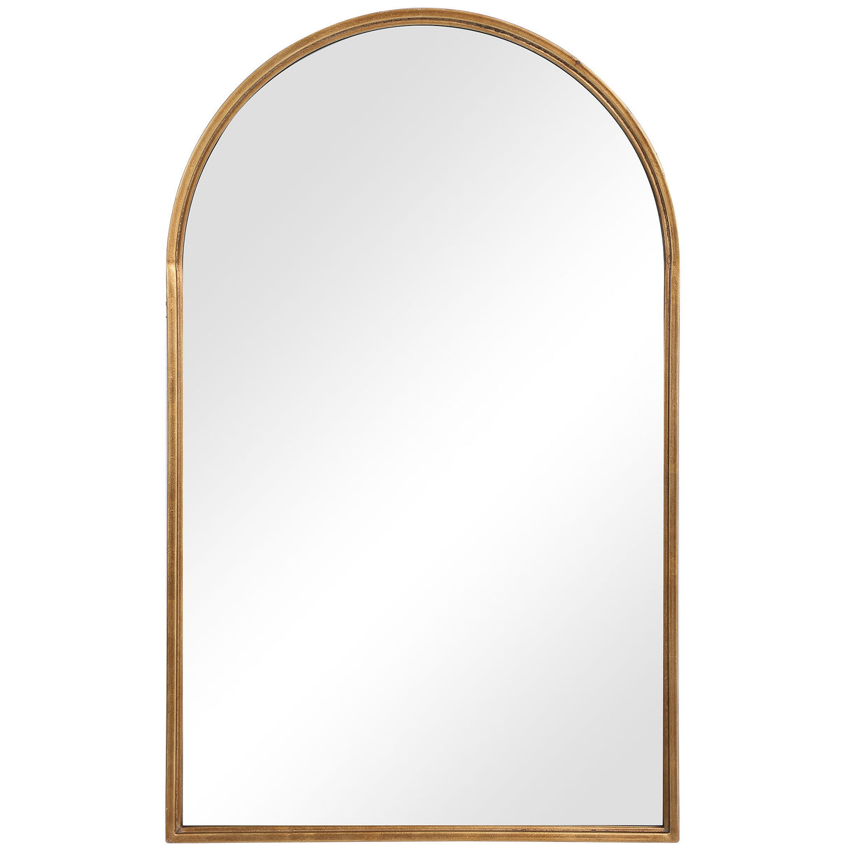 Arch Mirror - Lightly Antiqued Gold