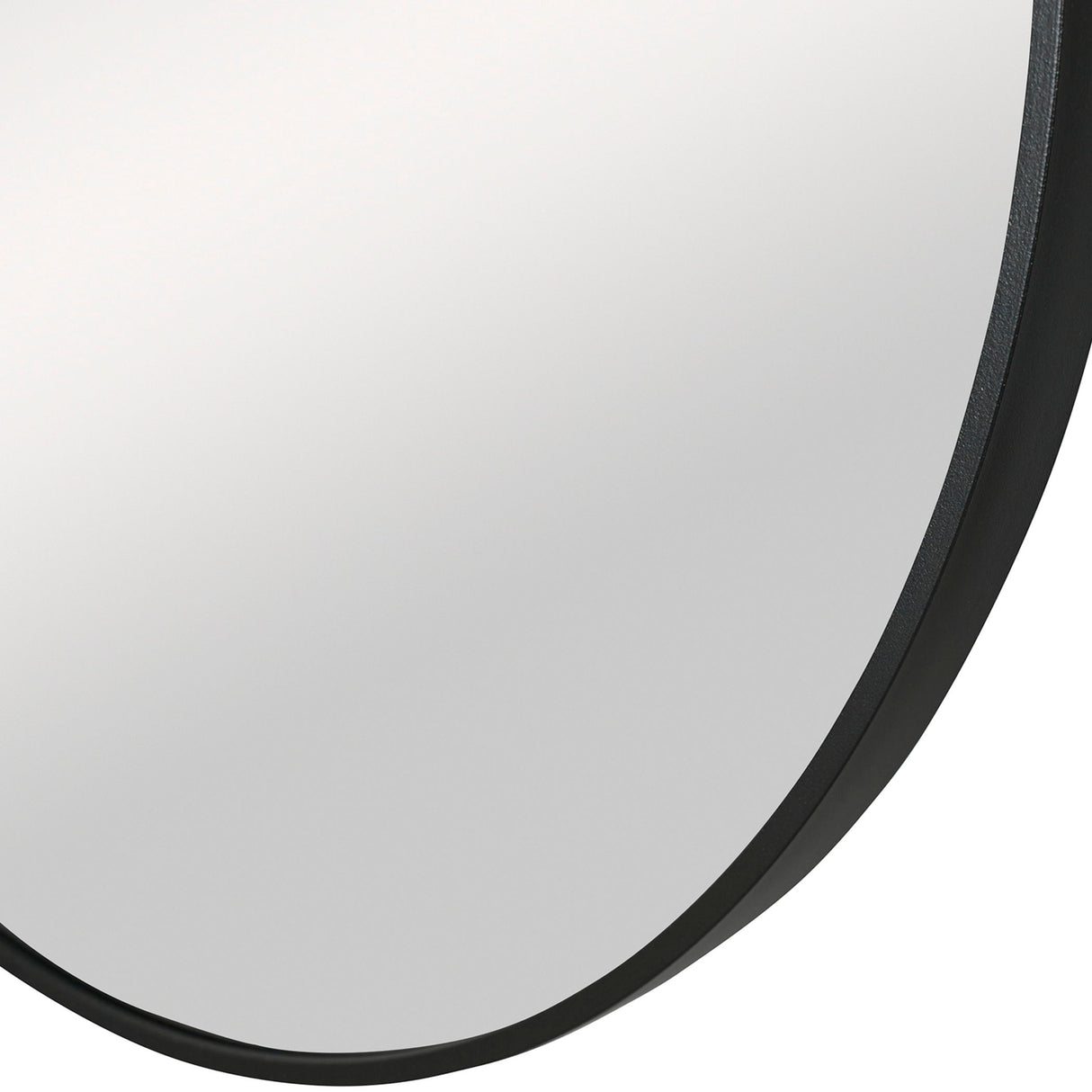 Round Mirror - Satin Black