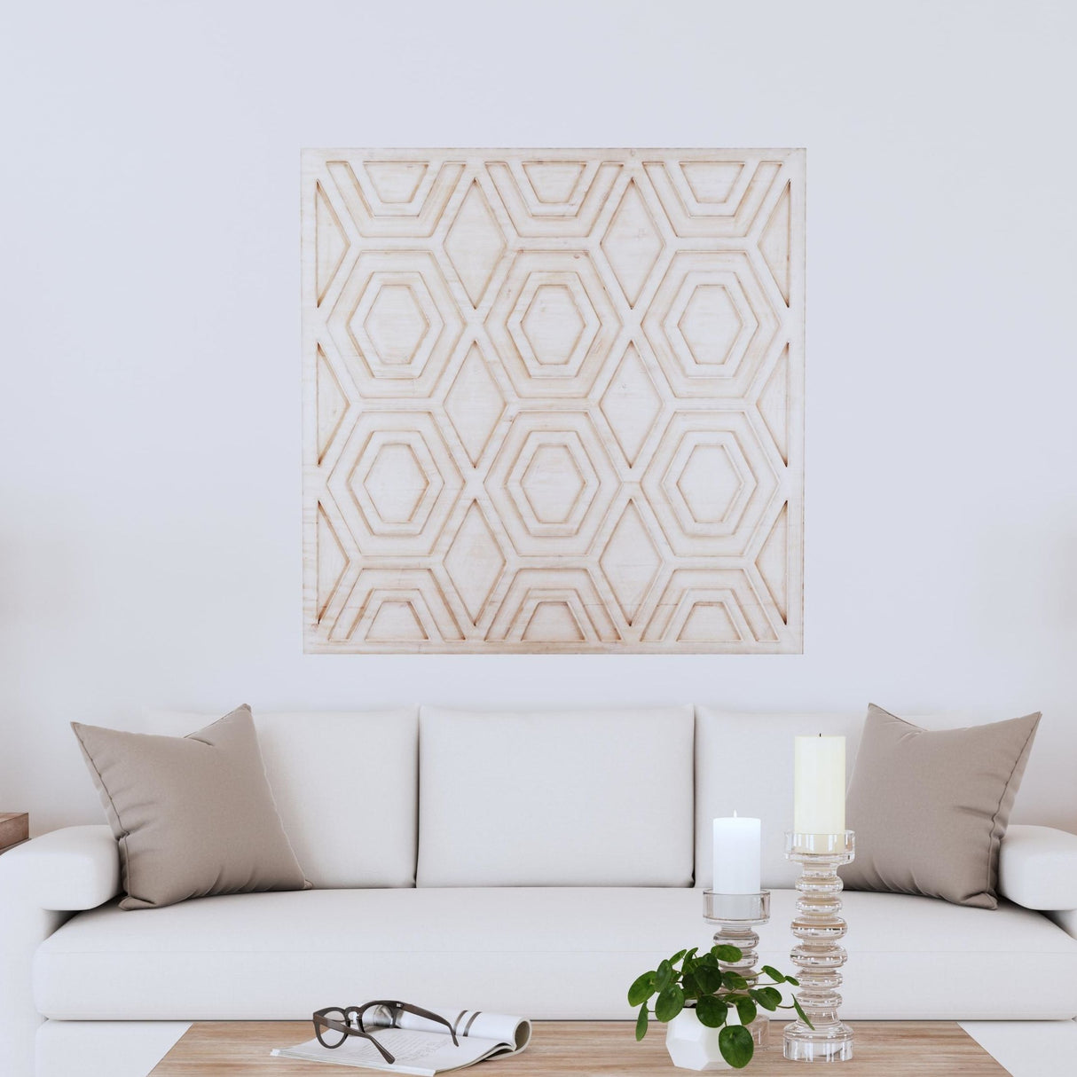 Geometric Wall Hanging - Beige