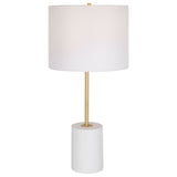 Table Lamp Metal Base - White