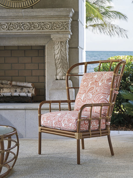 Sandpiper Bay - Wing Chair - Dark Brown / Red