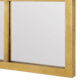 Arched Windowpane Mirror - Gold Leaf