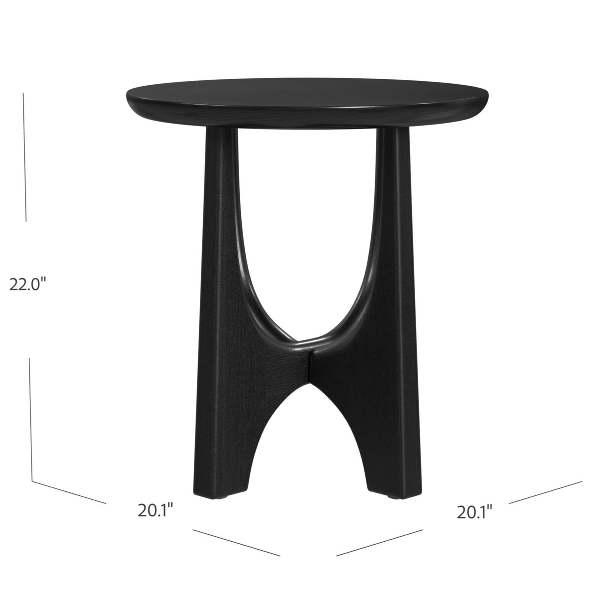 Dunnigan - Round End Table - Black