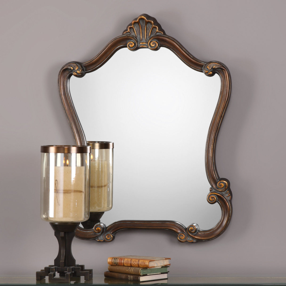 Mirror - Lightly Distressed Bronze