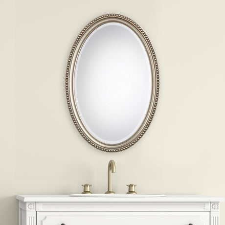 Mirror - Metallic Silver & Brown Antiquing