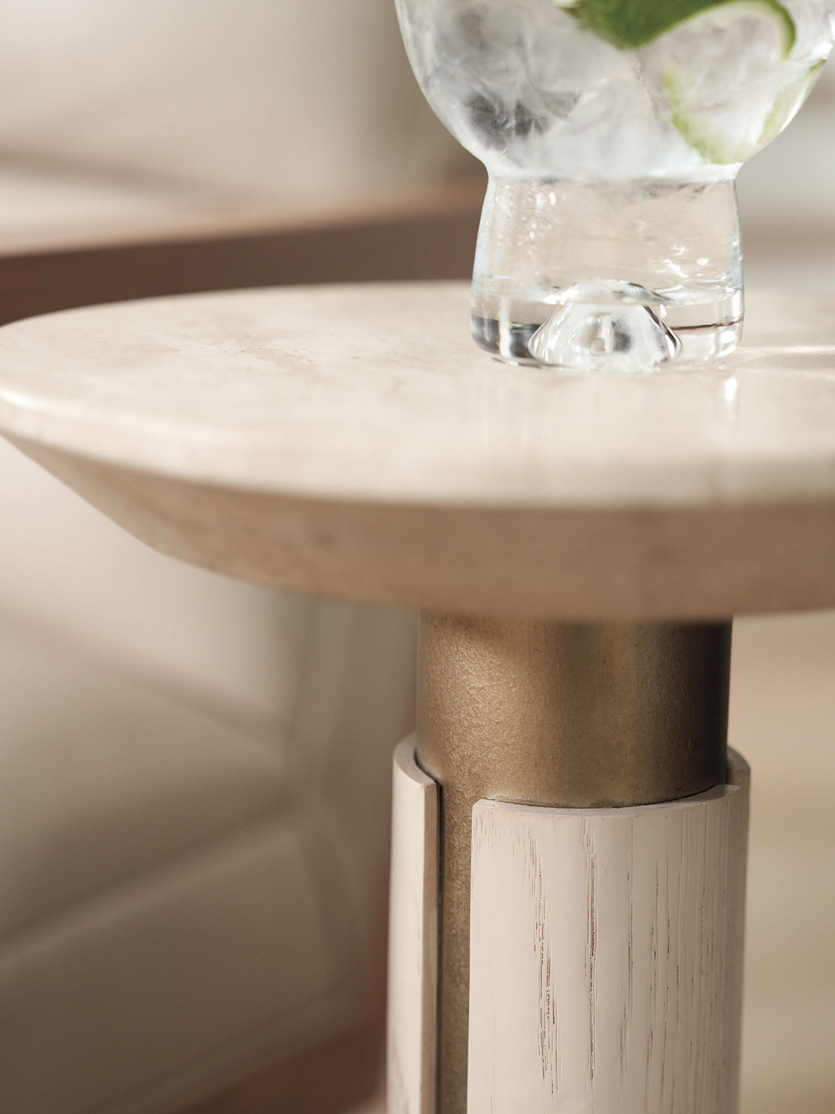 Sunset Key - Carver Accent Table - Beige