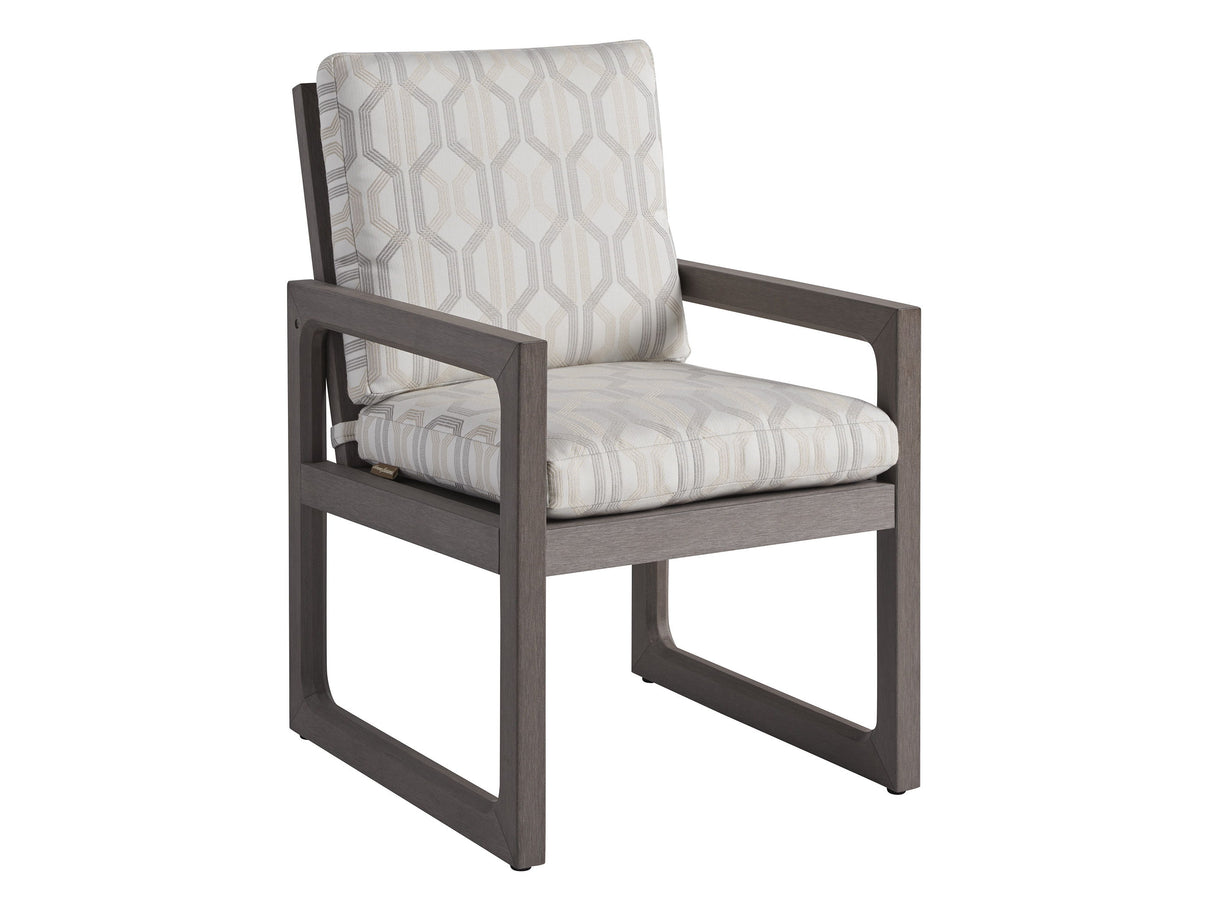 Mozambique - Arm Dining Chair - Beige / Dark Brown