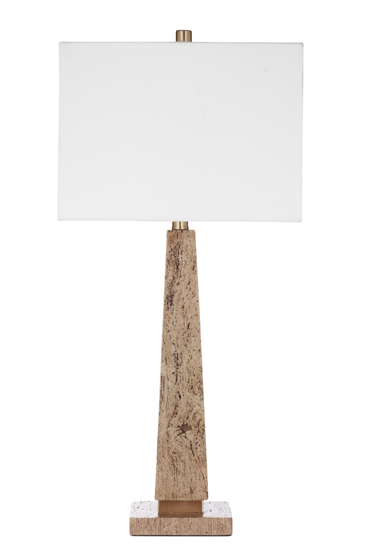 Zari - Table Lamp - Brown / White