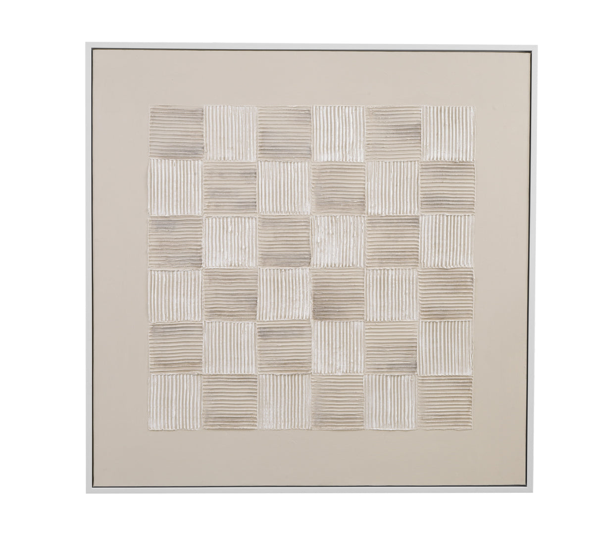 Check Mate - Framed Canvas - Light Brown