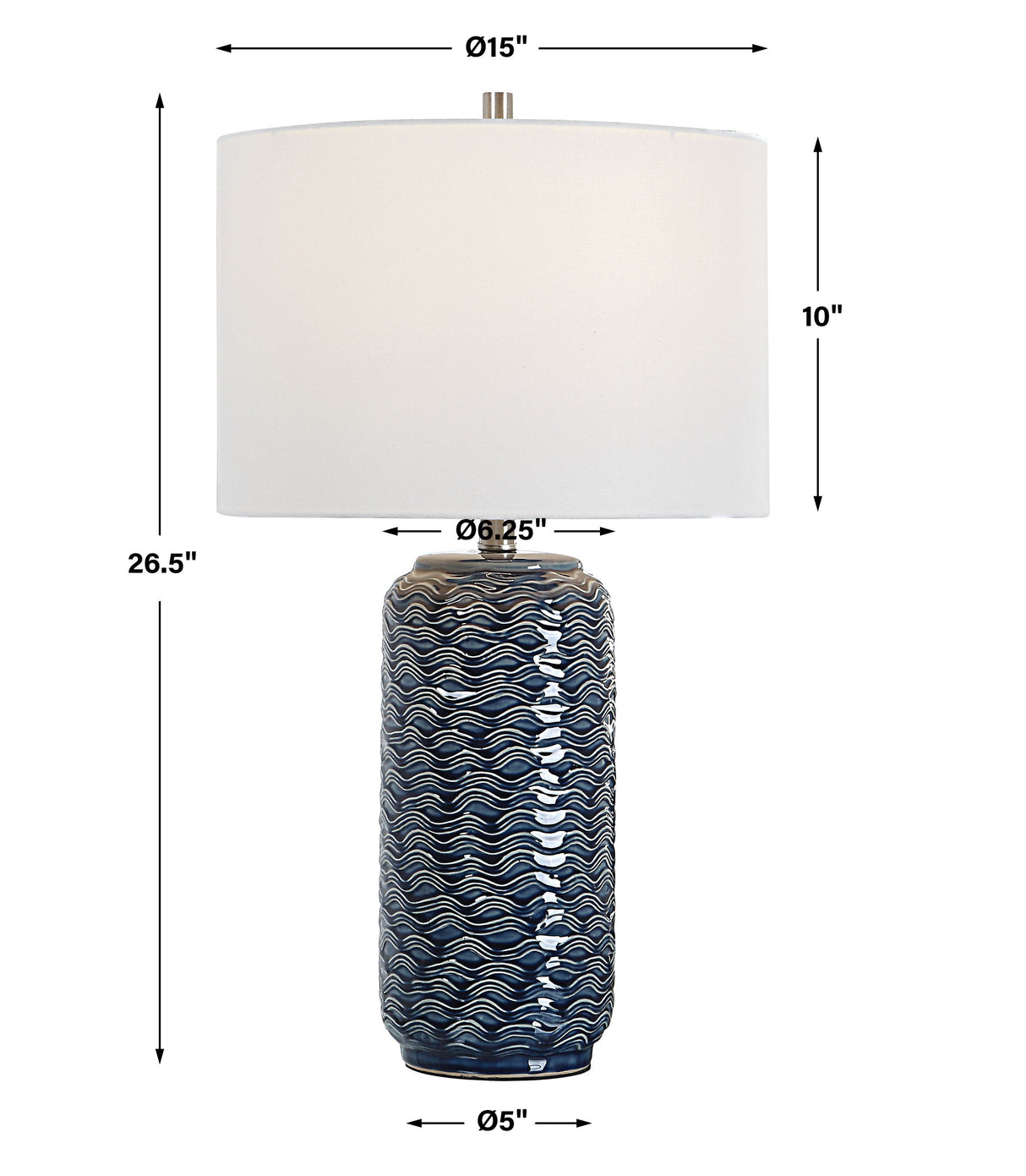 Table Lamp - Blue & White