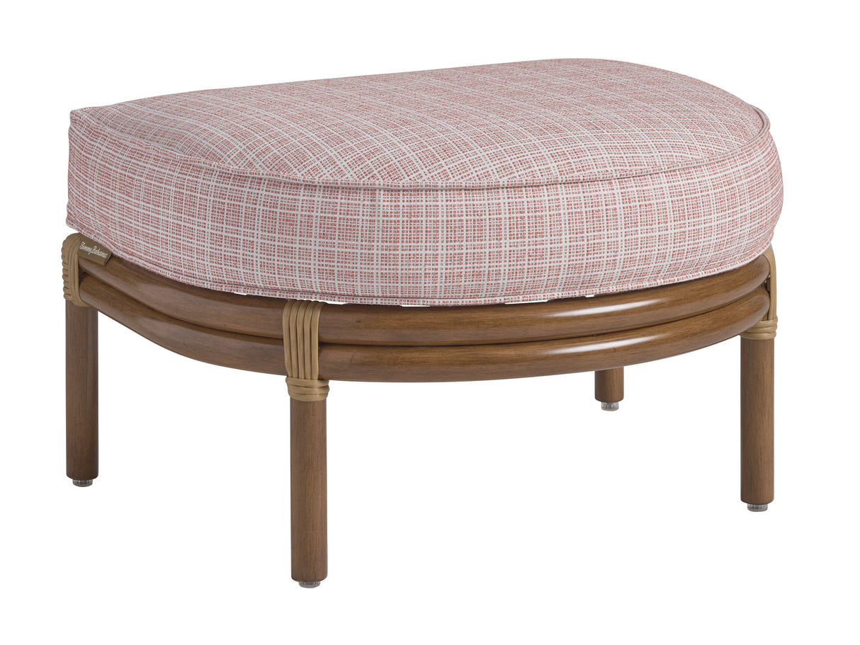 Sandpiper Bay - Ottoman - Dark Brown / Pink